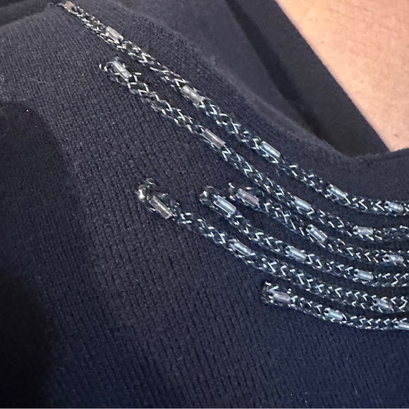 NWT Coldwater Creek fine knit sweater tank w embellished neckline. Size Mediumz - Picture 2 of 10